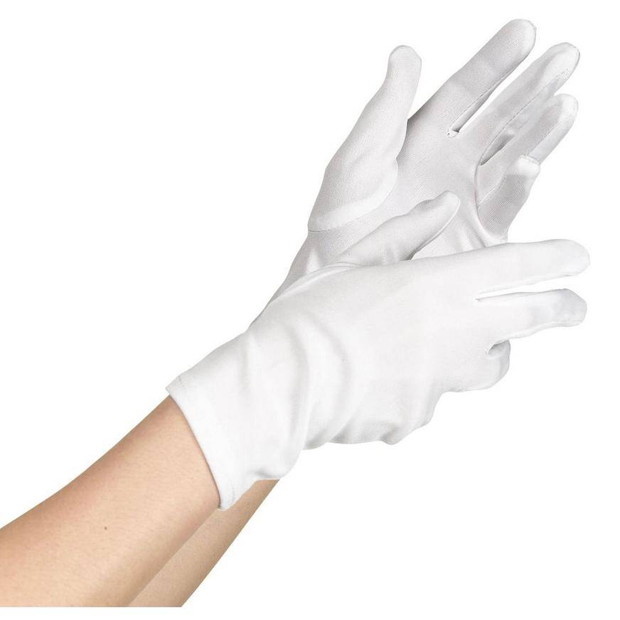 Party City Womens Short Gloves, Female, White