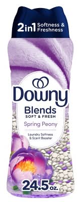 Downy 2-In-1 Soft & Fresh Laundry Booster Beads, Spring Peony (24.5 oz)