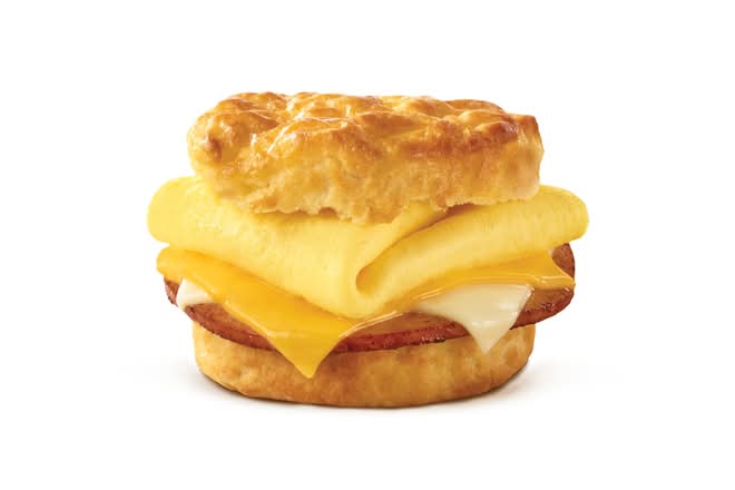 Fried Bologna, Egg & Cheese Biscuit