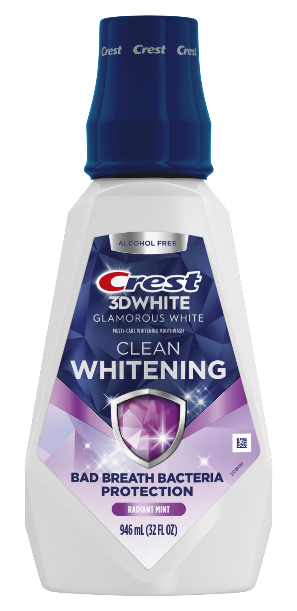 Crest 3D White Glamorous Whitening Mouthwash, Radiant Mint (32 fl oz)