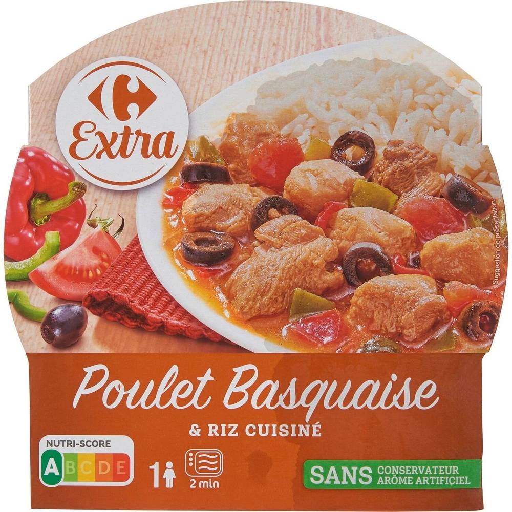 Carrefour Extra - Plat cuisiné poulet basquaise