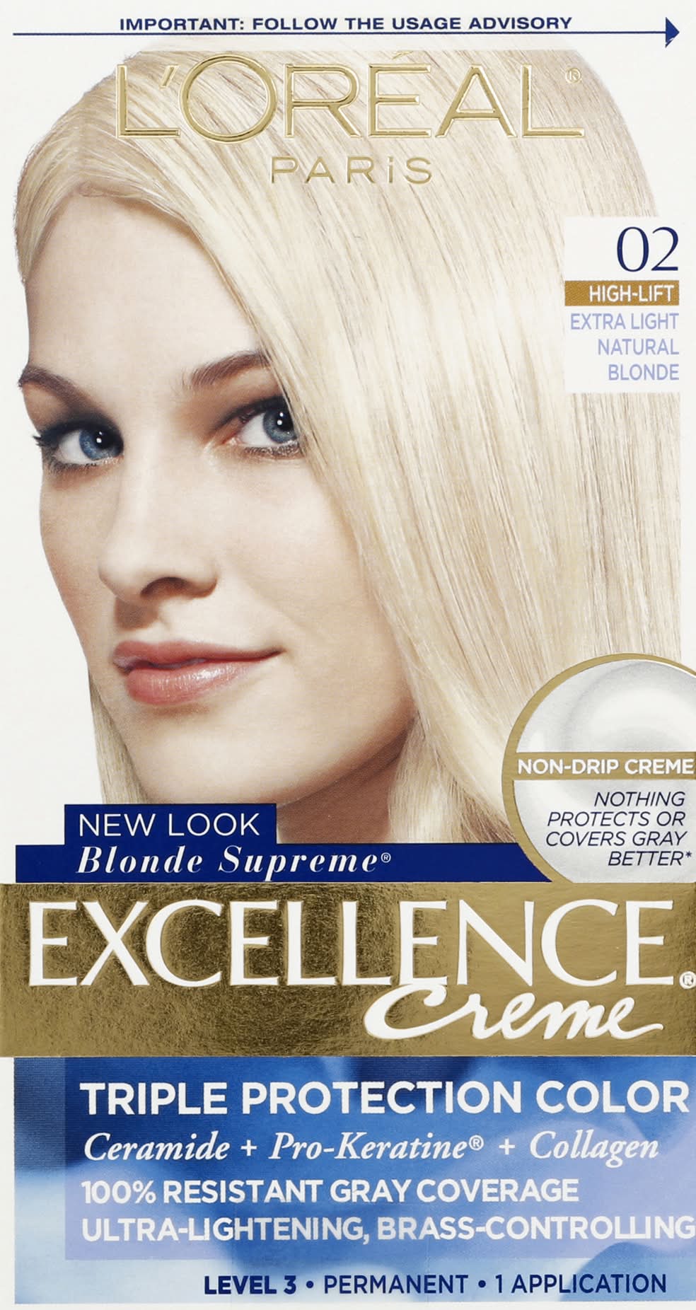 L'Oréal Extra Light Natural Blonde Creme, 02 High-Lift (9.6 oz)