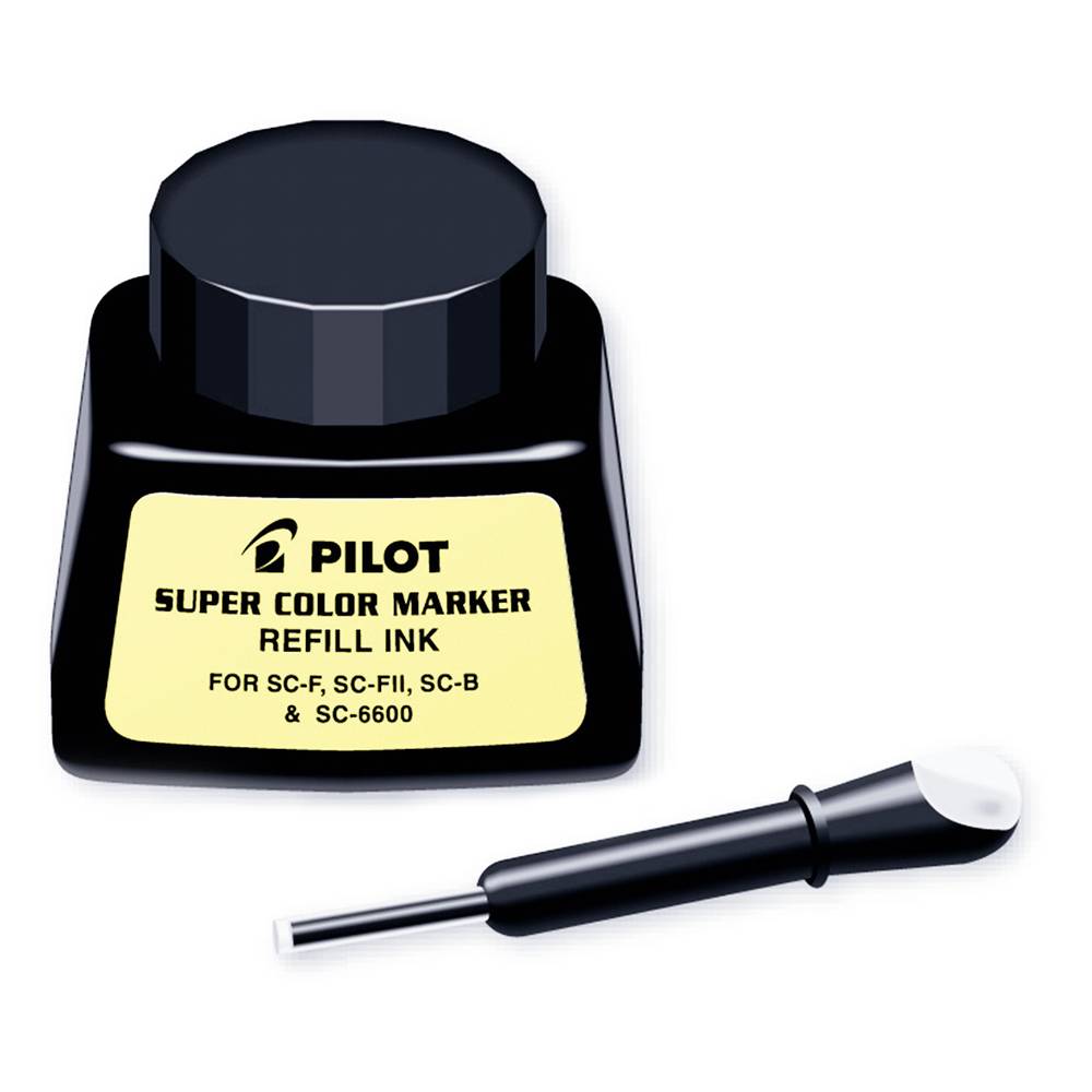 Pilot tinta de repuesto para marcador negro (frasco 30 ml)