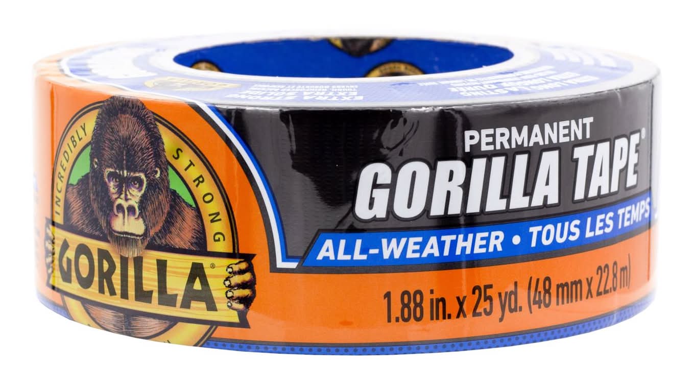 Gorilla 1.88 In. W X 25 Yd L Black Duct Tape