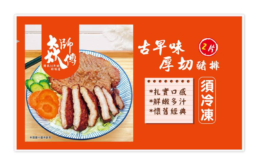 𡘙師傅-古早味厚切豬排(400g/2片/包)