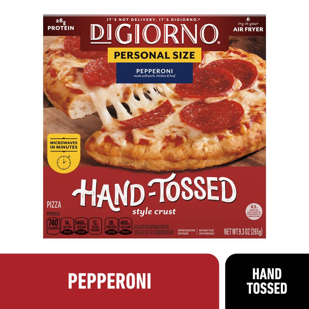 DiGiorno Pepperoni Frozen Personal Pizza on a Hand-Tossed Style Traditional Crust (9.3 oz)