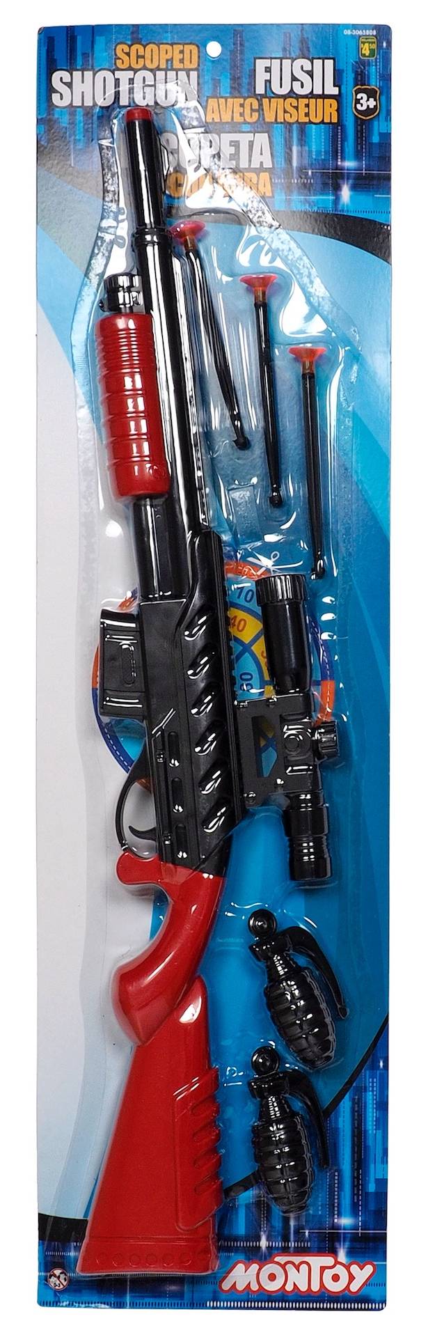 Montoy Fusil Plastic Scoped Shot Gun For 3y+