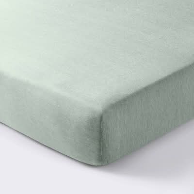 Cloud Island Polyester Rayon Fitted Crib Sheet, Green