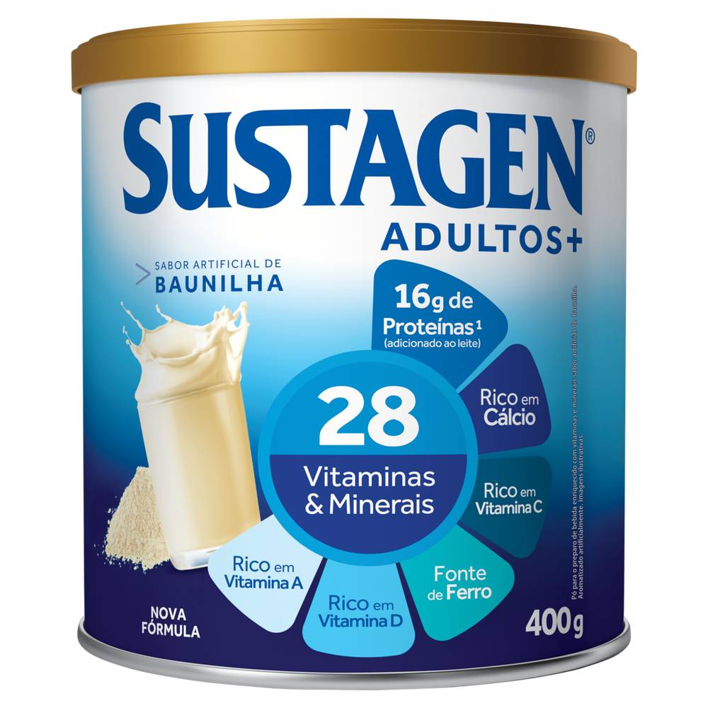 Sustagen · Complemento alimentar adulto+ sabor baunilha (400 g)