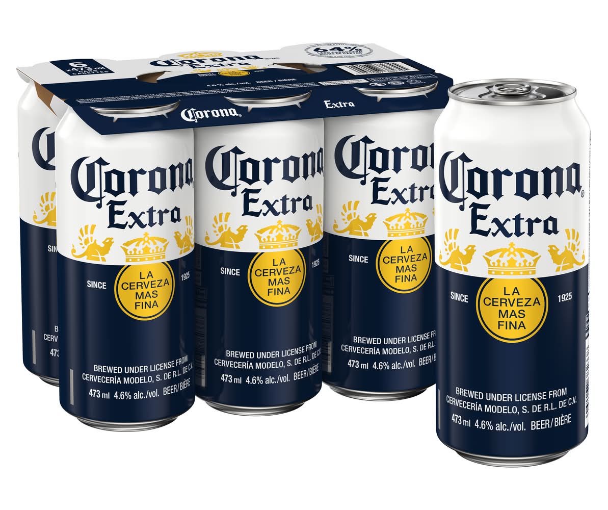 Corona Extra La Cerveza Mas Fina Beer (6 pack, 0.33 L)