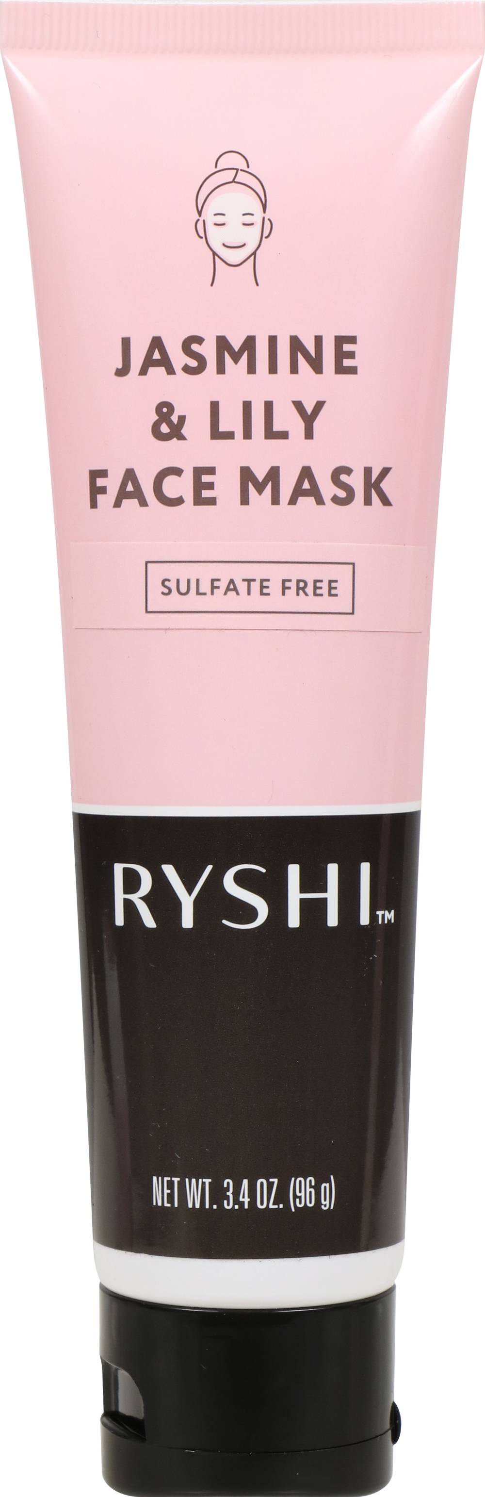 Ryshi Jasminne & Lily Face Mask - Sulfate Free, 3.4 oz