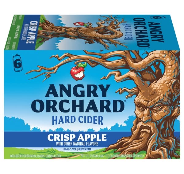 Angry Orchard Crisp Apple Hard Cider (6 x 12 fl oz)