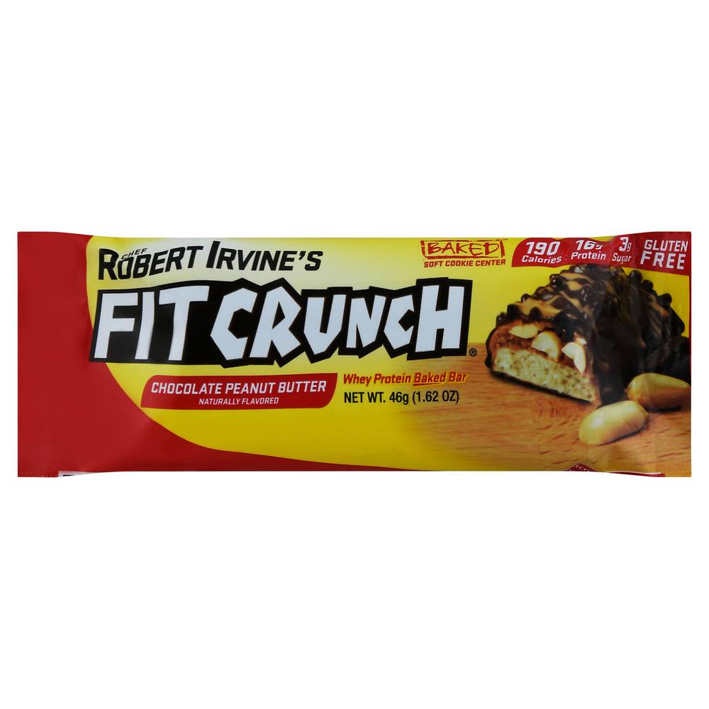 Fitcrunch Chocolate Peanut Butter Whey Protein Baked Bar