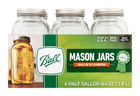 Ball Wide Mouth Half Gallon Jars