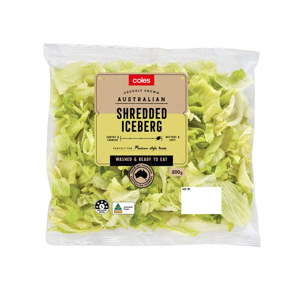 Coles Shredded Iceberg Lettuce 200g