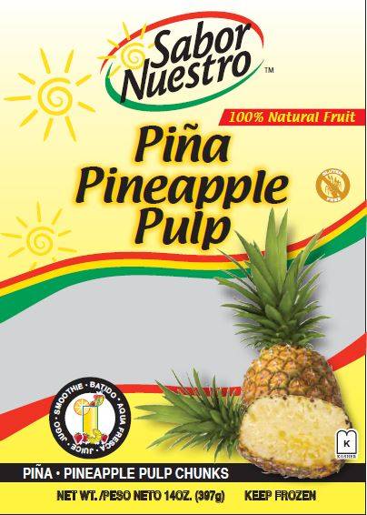 Frozen Sabor Nuestro - Pineapple Pulp - 14 oz