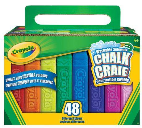 Crayola craie pour trottoir (48unités) - washable sidewalk chalk crayons (48 units)