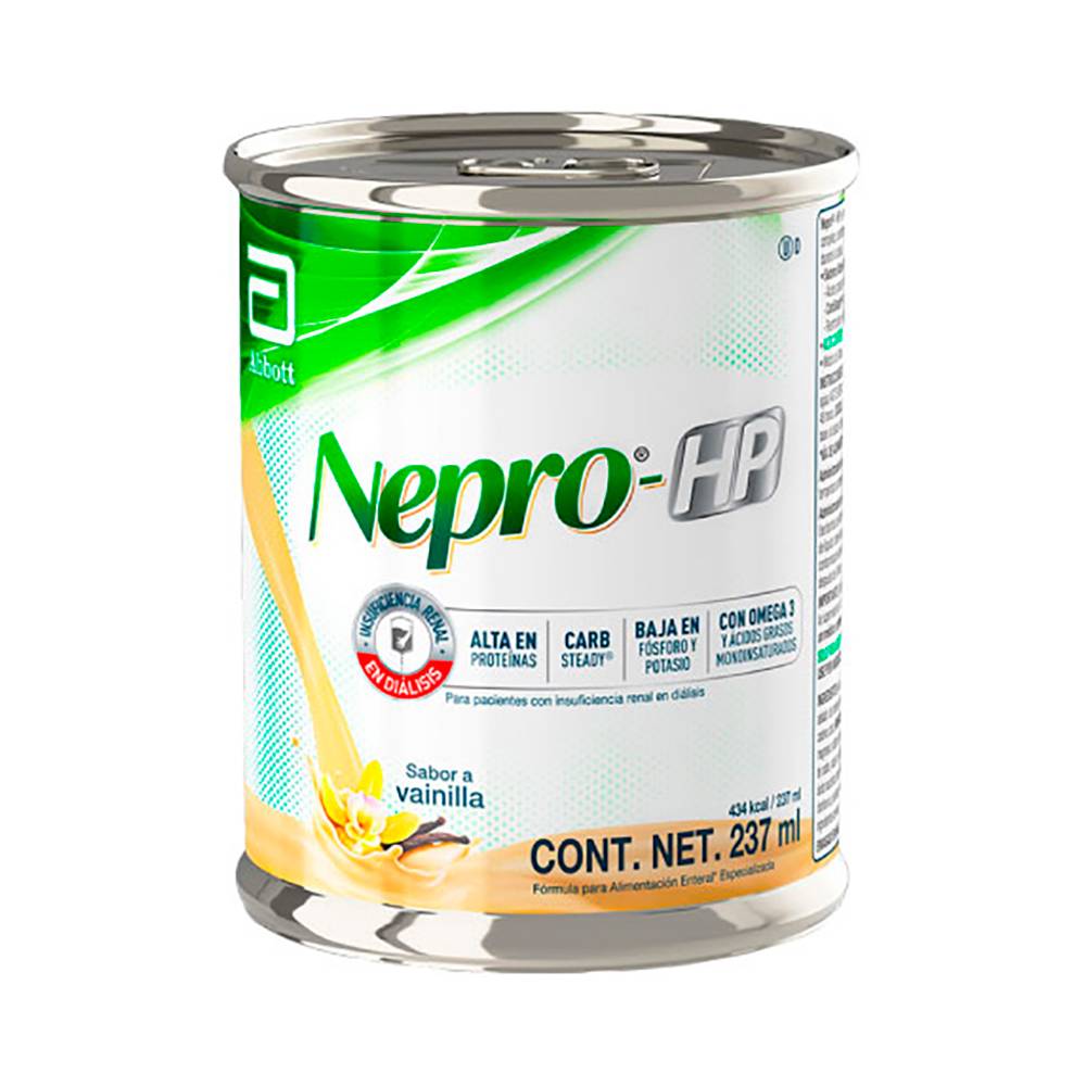 Abbott fórmula nepro-hp alimentaria para insuficiencia renal sabor vainilla (lata 237 ml)