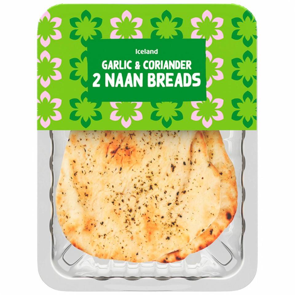 Iceland Garlic-Coriander, Naan Breads (2 pack)