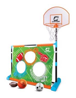 CIPTON 3 In 1 Moving Multi Sports Toy Basketball Set (18 ct)