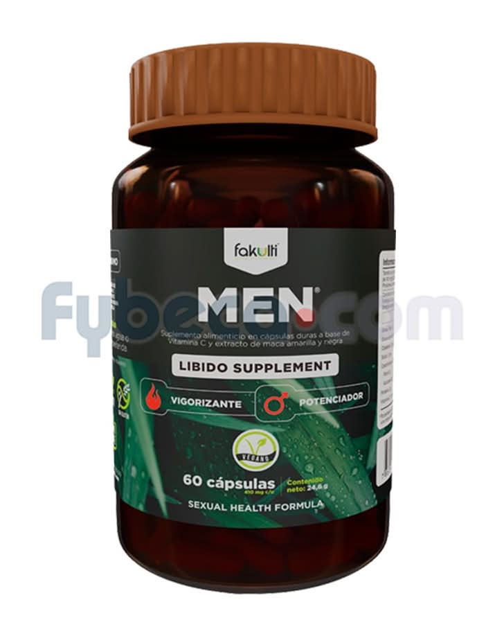 Men Líbido Supplement Frasco 60 Cápsulas