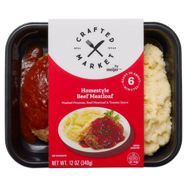 Crafted Market By Meijer Homestyle Beef Meatloaf