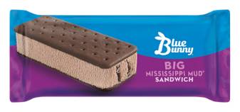 Blue Bunny Big Mississippi Mud Ice Cream Sandwich 6 oz