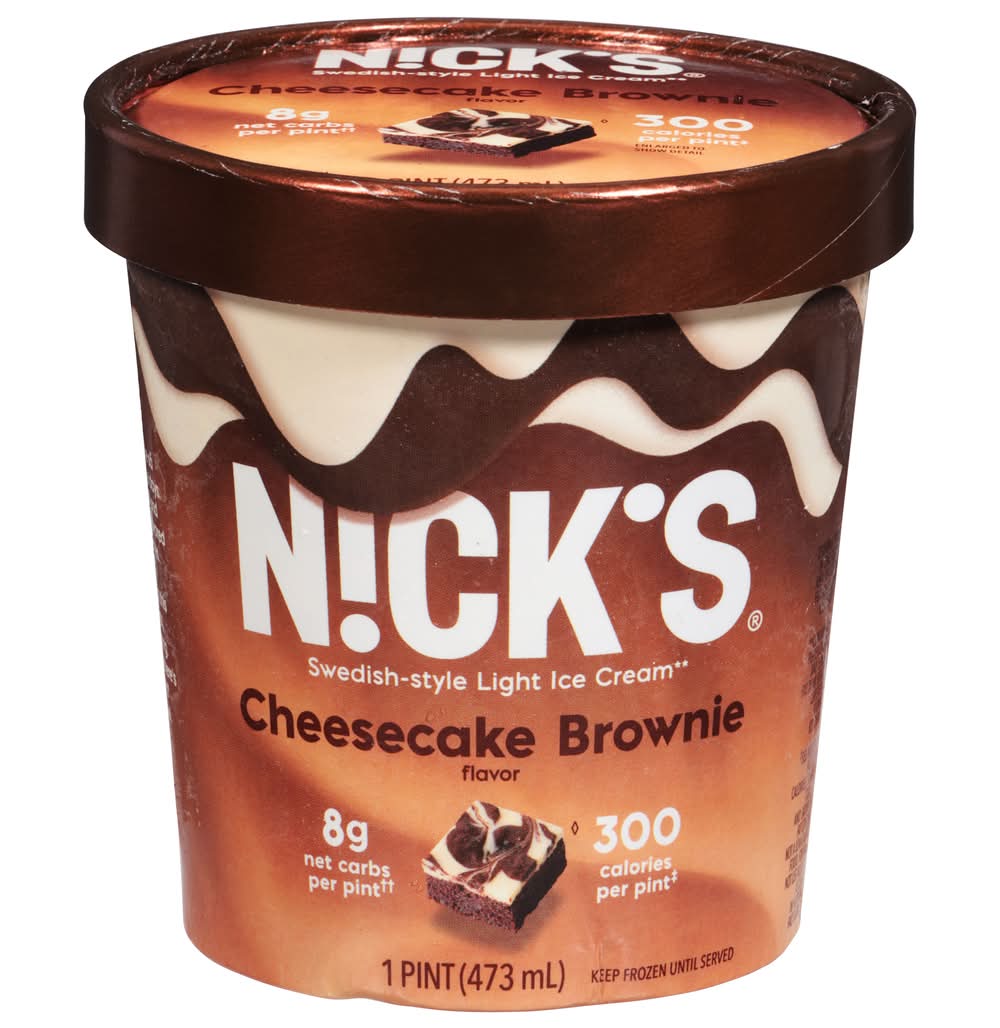 Nick's Swedish-Style Light Ice Cream, Cheesecake Brownie (1 pint)