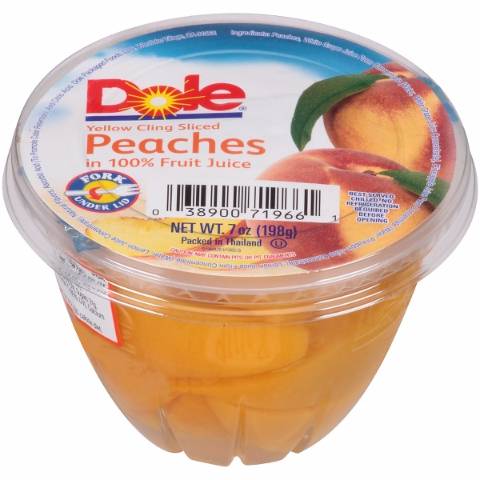 Dole Peach Fruit Bowl 7oz