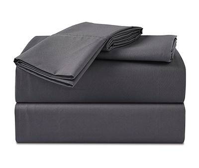 Serta Perfect Sleeper 4 Piece Bed Sheet Set Soft Brushed Microfiber, Gray