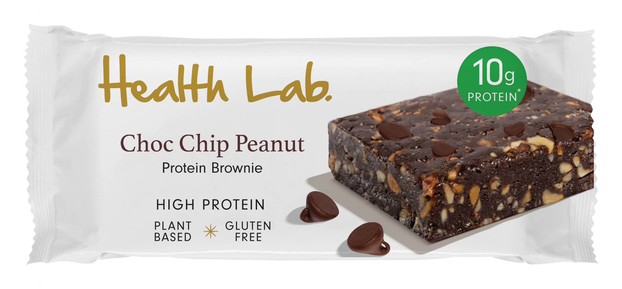Health Lab Choc Chip Peanut Protein Brownie 60g