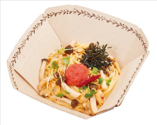 【212】あさりと明太子のペペロンチーノ Clam and Salted Cod Roe Spaghetti with Peperoncino