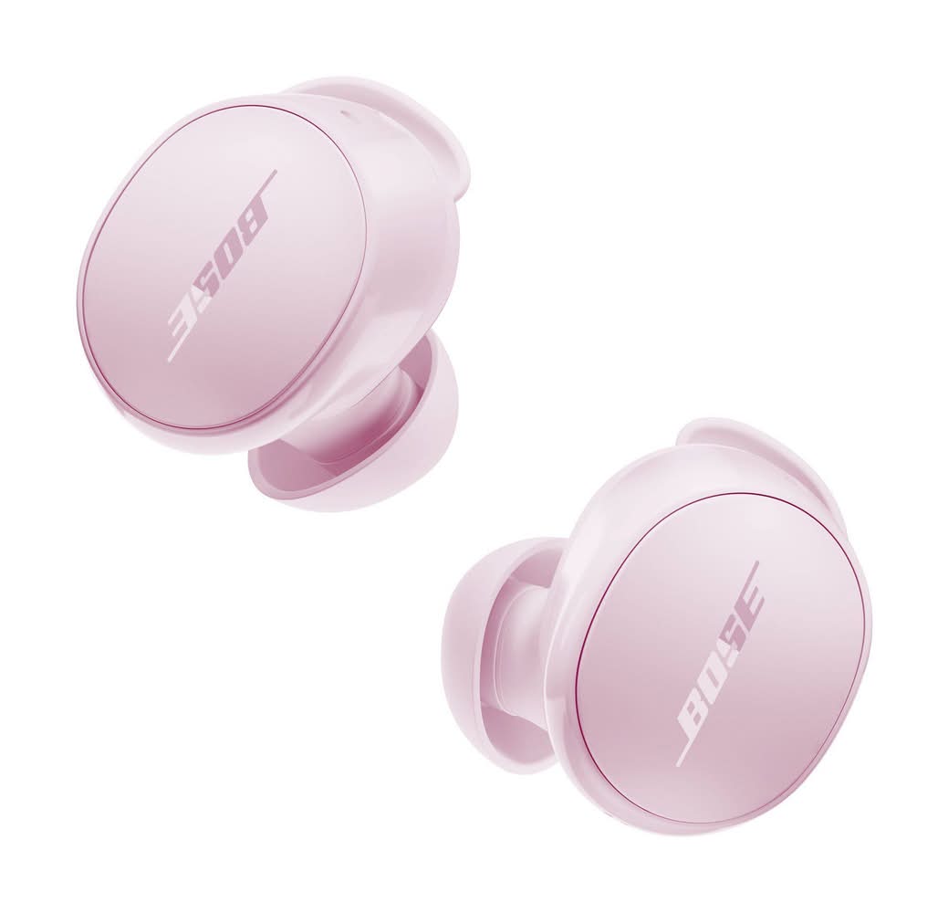 Bose Quiet Comfort Wireless Noise Cancelling Bluetooth Earbuds, Petal Pink