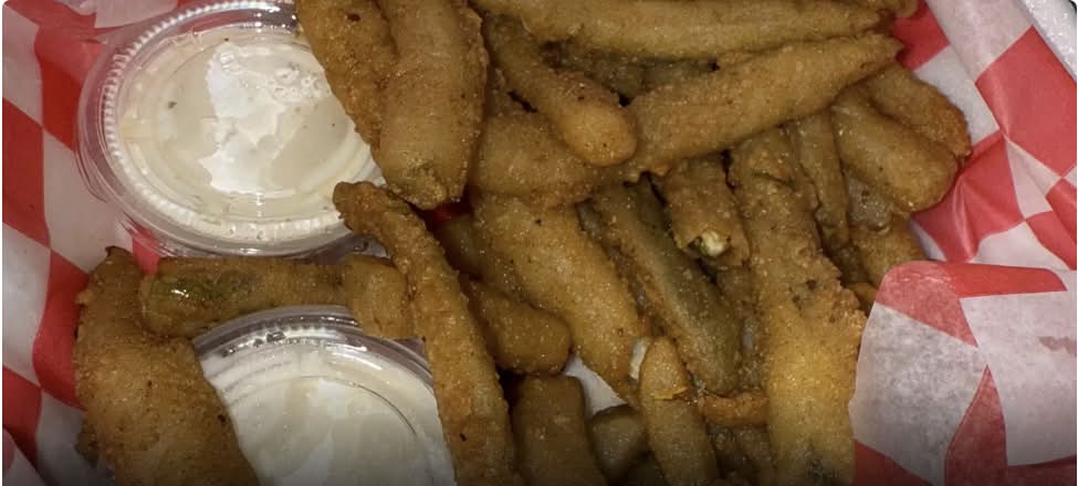 Fried Pickles Served with Ranch