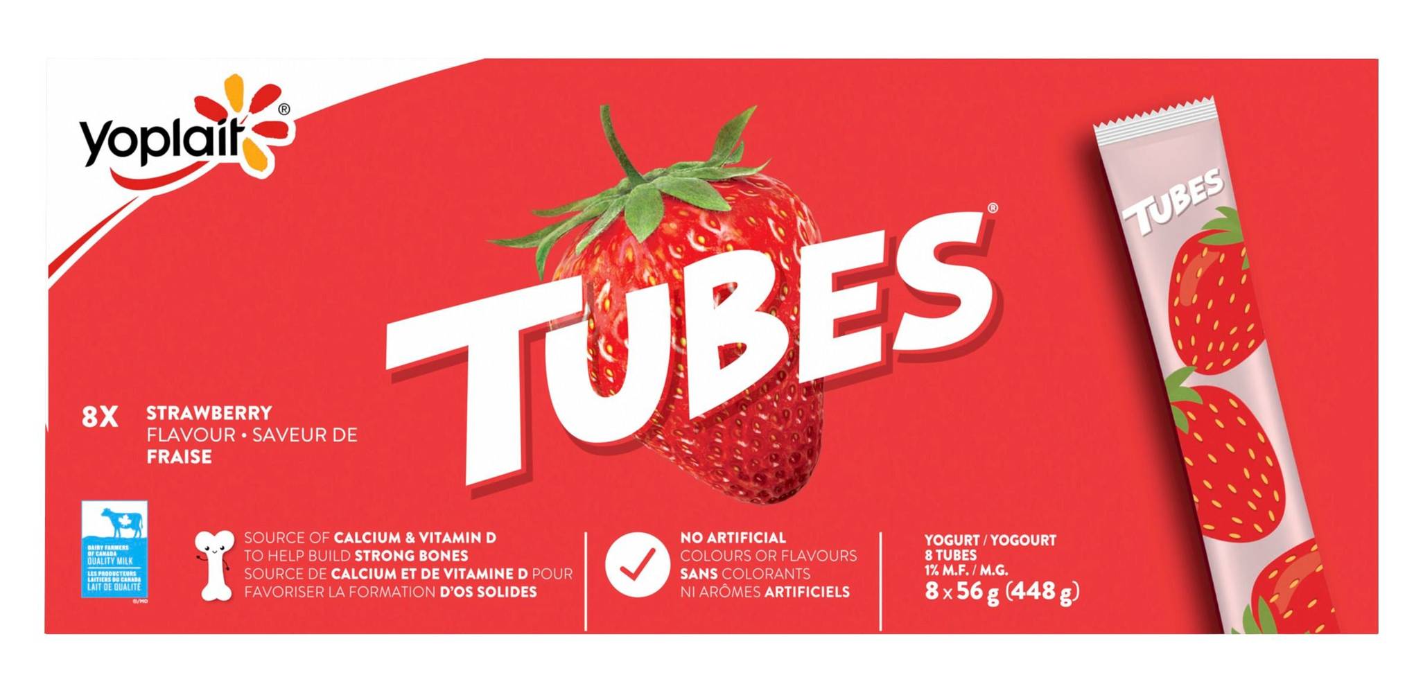 Yoplait Yogurt Tubes, Strawberry (56 g, 8 ct)