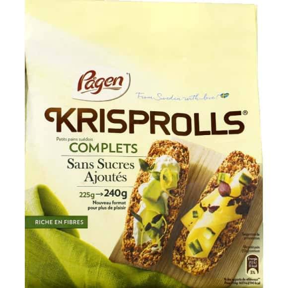 KRISPROLLS - Petits pains complets sans sucres ajoutés (240g)