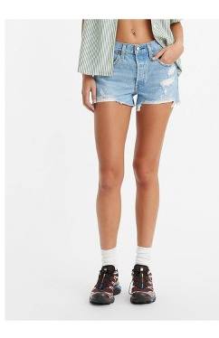 Levi's 501® Original Fit High-Rise Women's Jean Shorts - Oxnard 28: Cotton Denim, Fly Button, 3" Inseam
