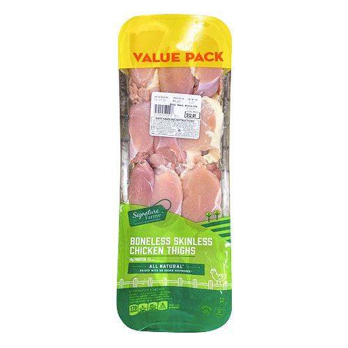 Signature Farms · Boneless Skinless Chicken Thighs Value Pack (approx 3 lbs)