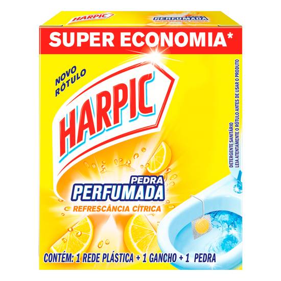 Harpic pedra perfumada refrescância cítrica
