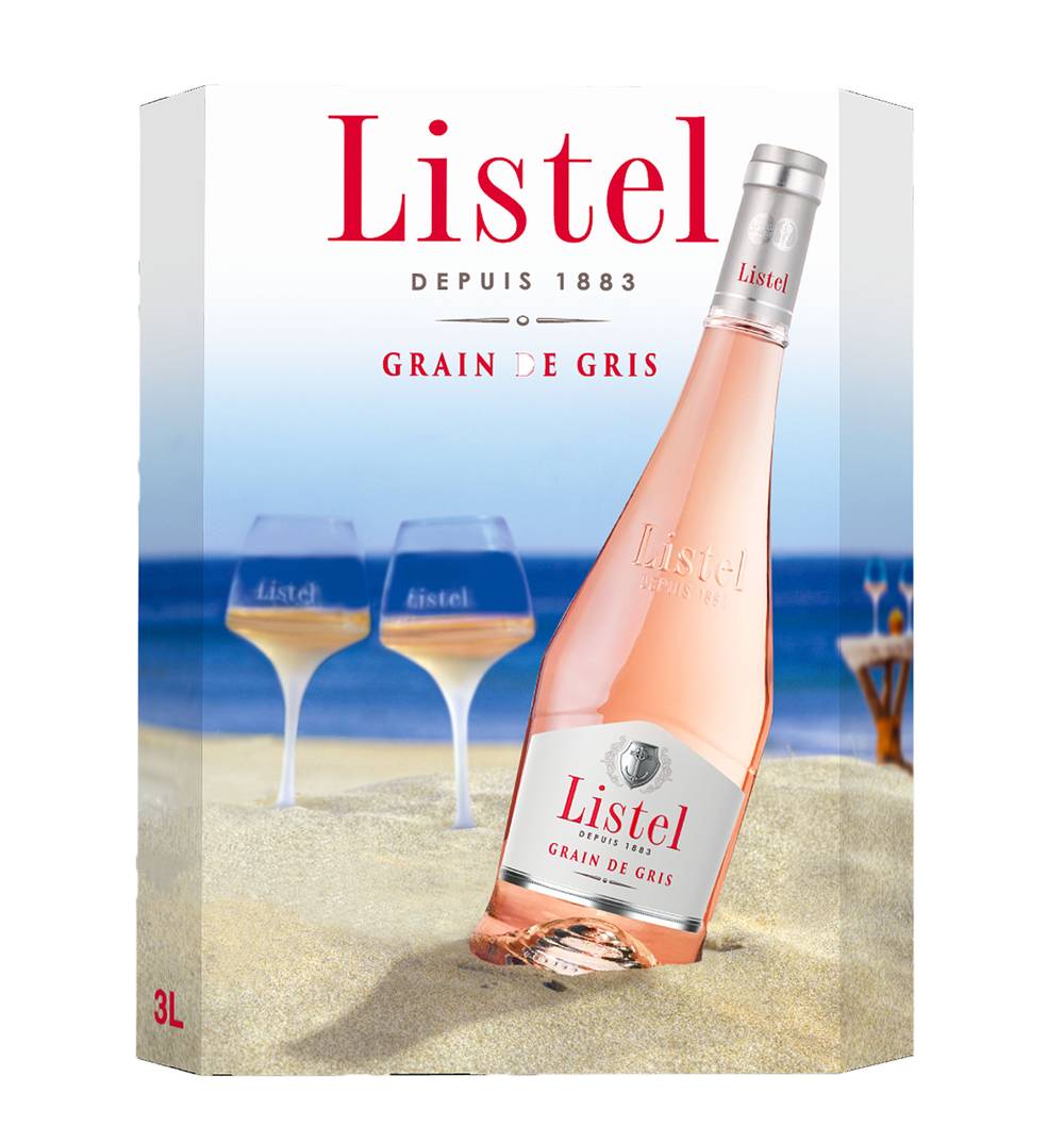 Listel - Vin rosé languedoc roussillon cinsault igp grain de gris domestique (3L)