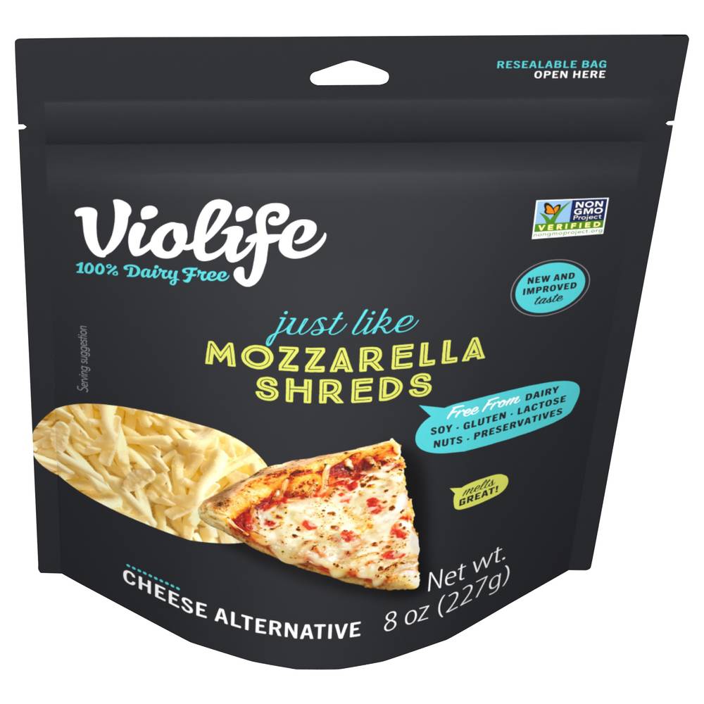 Violife 100% Vegan Mozzarella Shreds Cheese Alternative (8 oz)