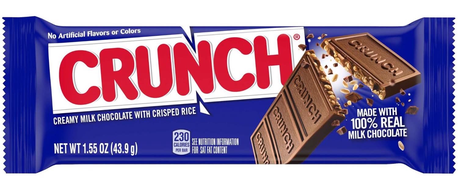 Crunch Milk Chocolate With Crisped Rice Candy Bar 1.55 Oz
