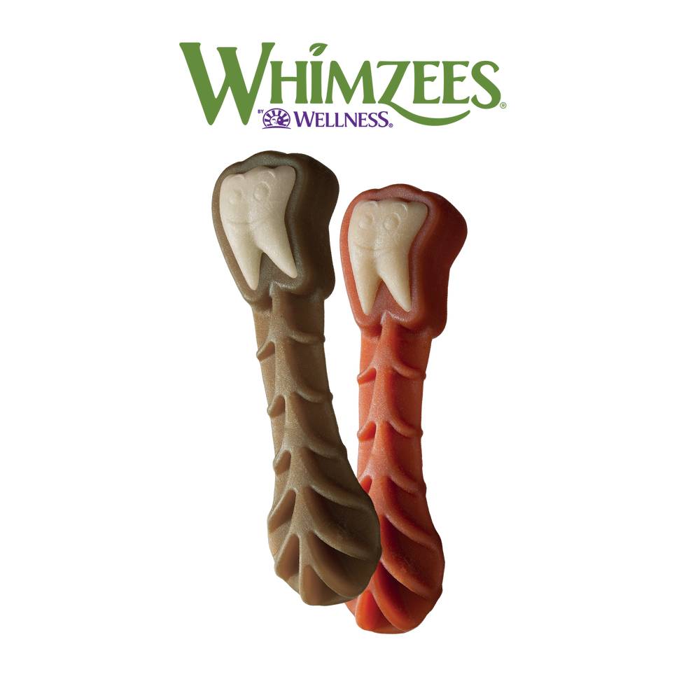 Whimzees By Wellness Brushzees Natural Grain Free Dental Dog Treats (2 ct)