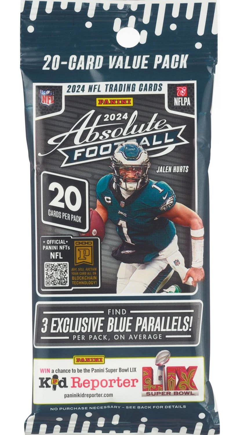2024 Nfl Absolute Football Trading Card Value Pack, Blind Pack