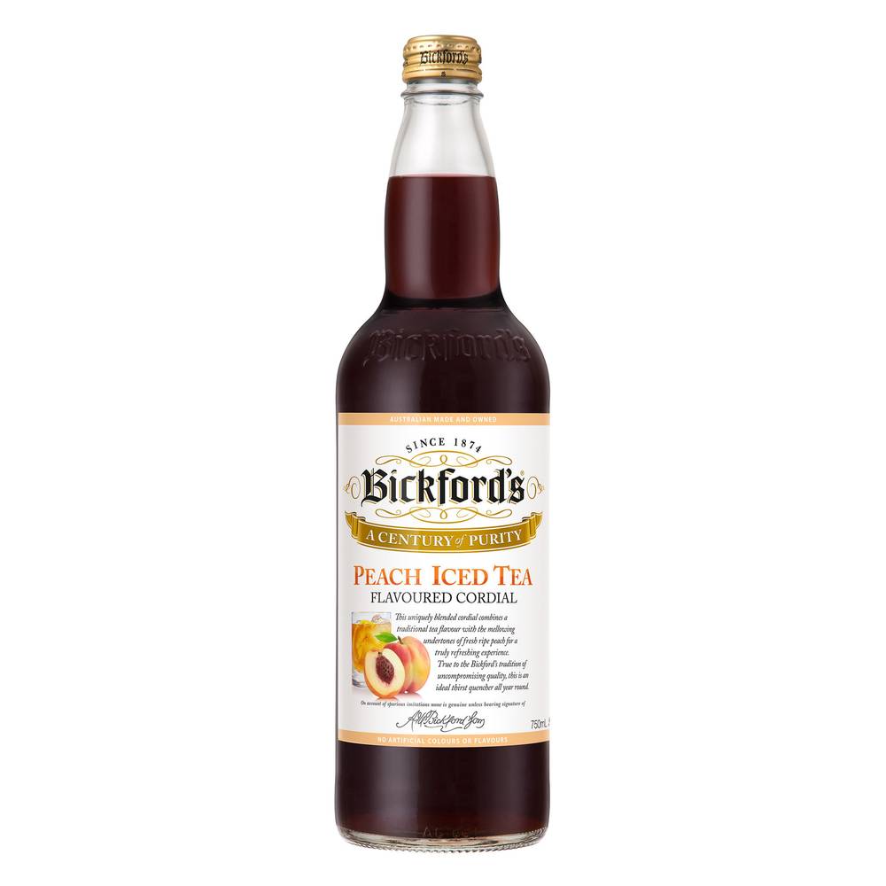 Bickford's Flavored Cordial Iced Tea, Peach (750mL)