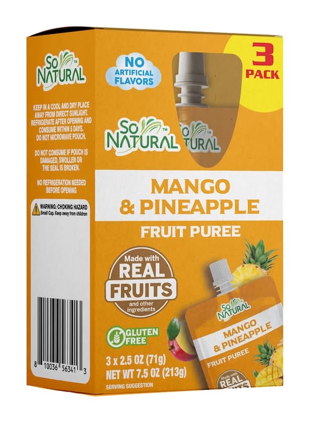 So Natural Mango & Pineapple Fruit Puree, 1-ct.