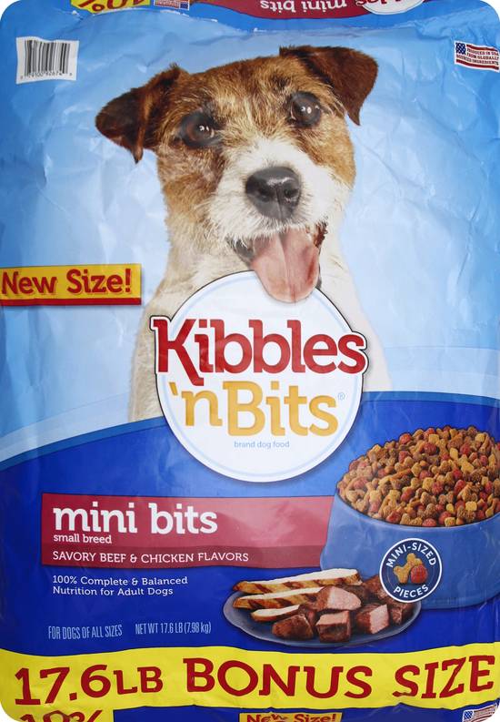 Kibbles 'N Bits Mini Bits Savory Beef & Chicken Small Dog Food (17.6 lbs)
