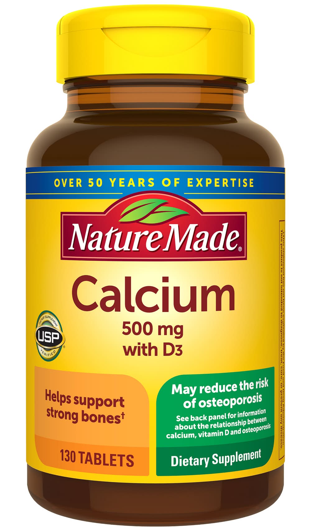 Nature Made Calcium 500 mg With D3 Dietary Supplement (5.3 oz)