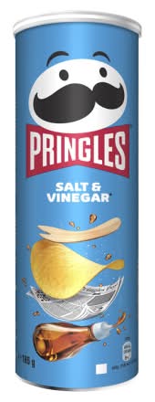 Pringles Salt & Vinegar, Potato Crisps (165g)