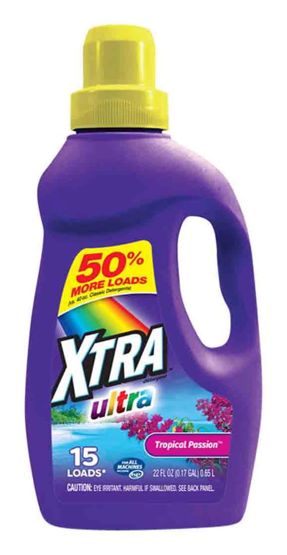 XTRA Ultra Laundry Liquid Detergent, Tropical Passion (22 fl oz)